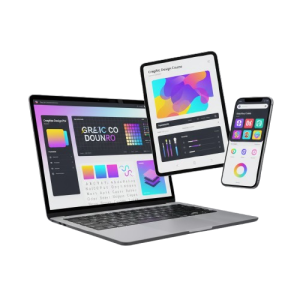 graphic design course laptop mockup